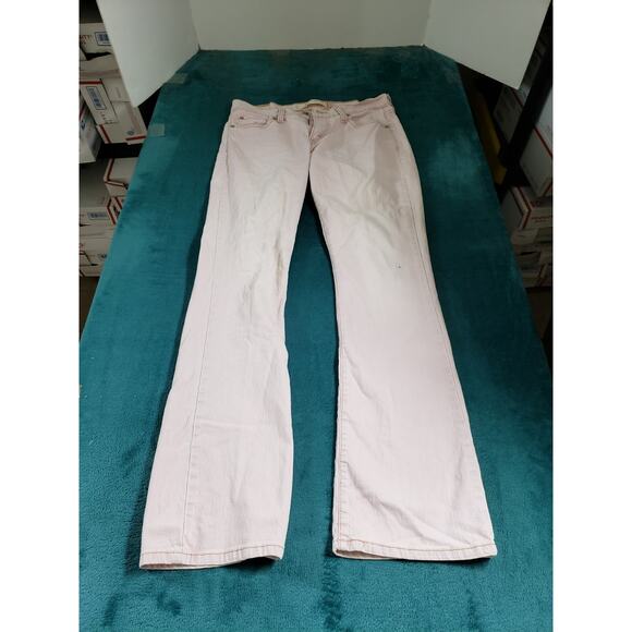 Levis 515 Jeans Size 4 Womens Beige Stretch Denim Pant Ladies Mid Rise Bootcut - Picture 1 of 14